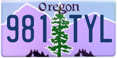 OR license plate 981TYL