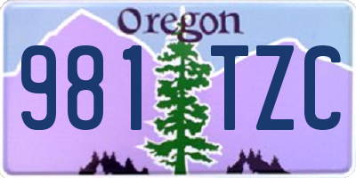 OR license plate 981TZC