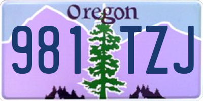 OR license plate 981TZJ