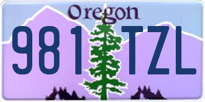 OR license plate 981TZL