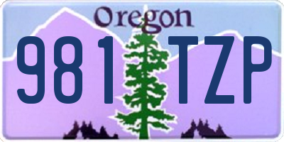 OR license plate 981TZP