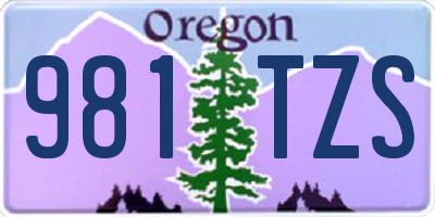 OR license plate 981TZS