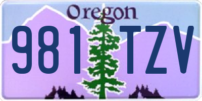 OR license plate 981TZV