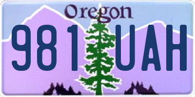 OR license plate 981UAH