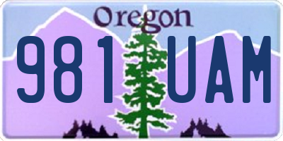 OR license plate 981UAM