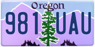 OR license plate 981UAU