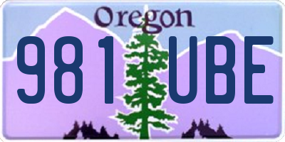 OR license plate 981UBE