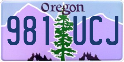 OR license plate 981UCJ