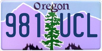 OR license plate 981UCL