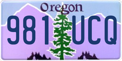 OR license plate 981UCQ
