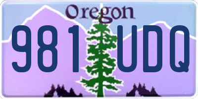 OR license plate 981UDQ
