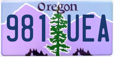 OR license plate 981UEA