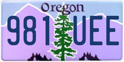OR license plate 981UEE