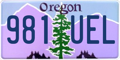 OR license plate 981UEL