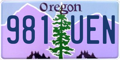 OR license plate 981UEN