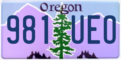 OR license plate 981UEO