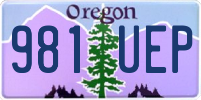 OR license plate 981UEP