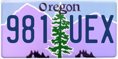 OR license plate 981UEX