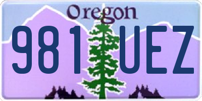 OR license plate 981UEZ