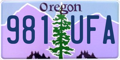 OR license plate 981UFA