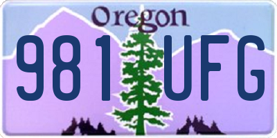 OR license plate 981UFG