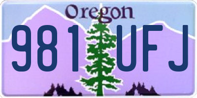 OR license plate 981UFJ