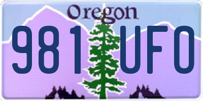 OR license plate 981UFO