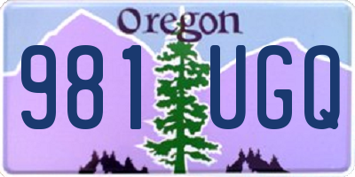 OR license plate 981UGQ