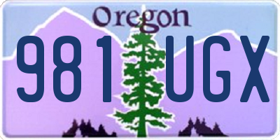 OR license plate 981UGX