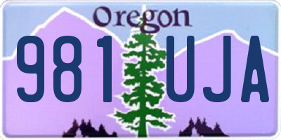 OR license plate 981UJA