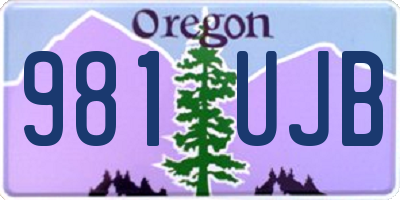 OR license plate 981UJB
