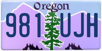 OR license plate 981UJH