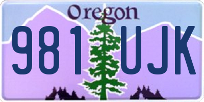 OR license plate 981UJK