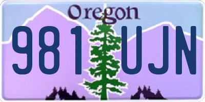 OR license plate 981UJN