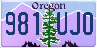 OR license plate 981UJO