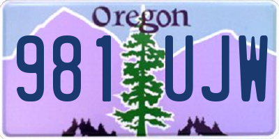 OR license plate 981UJW