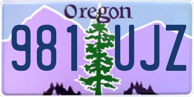 OR license plate 981UJZ