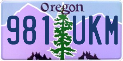 OR license plate 981UKM