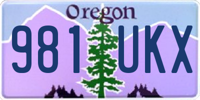 OR license plate 981UKX