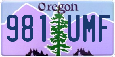 OR license plate 981UMF