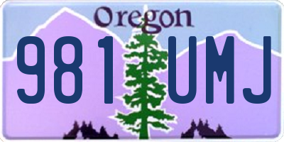 OR license plate 981UMJ