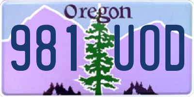 OR license plate 981UOD