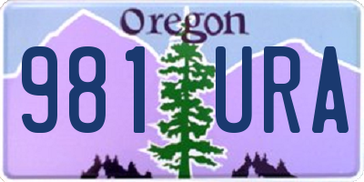 OR license plate 981URA
