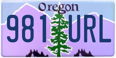 OR license plate 981URL