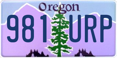 OR license plate 981URP