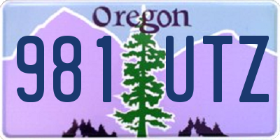 OR license plate 981UTZ