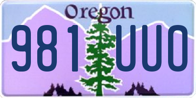OR license plate 981UUO
