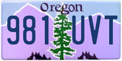 OR license plate 981UVT