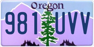OR license plate 981UVV