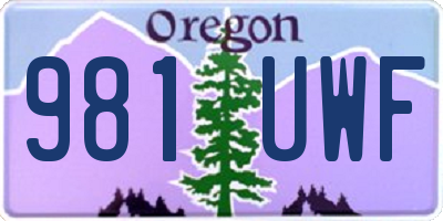 OR license plate 981UWF